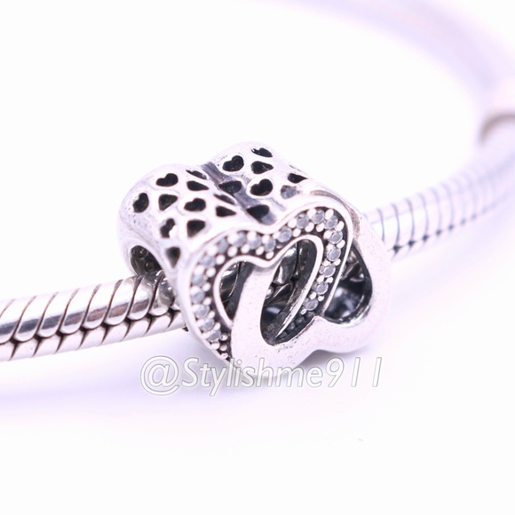 Authentic PANDORA Entwined Love Charm - 791880CZ - Picture 3 of 10